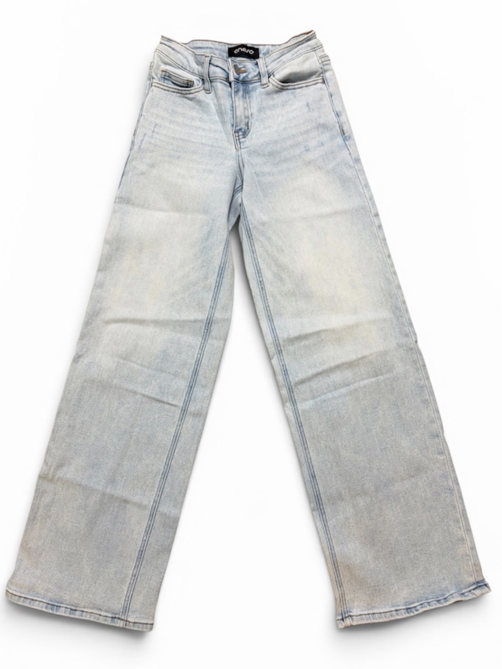 High-Rise Light Wash Wide Leg Jeans - Oneso